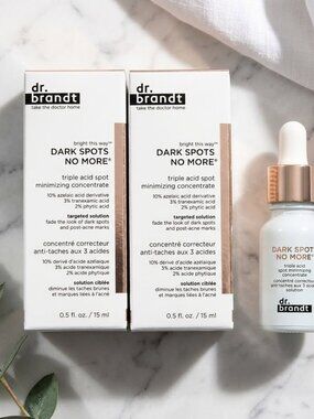 2 DR. Brandt Dark Spots No More Triple Acid Spot Minimizing Concentrate 0.5 oz